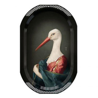Ibride Galerie de Portraits Madame La Cigogne tray/picture 31x46 cm. Buy now on Shopdecor